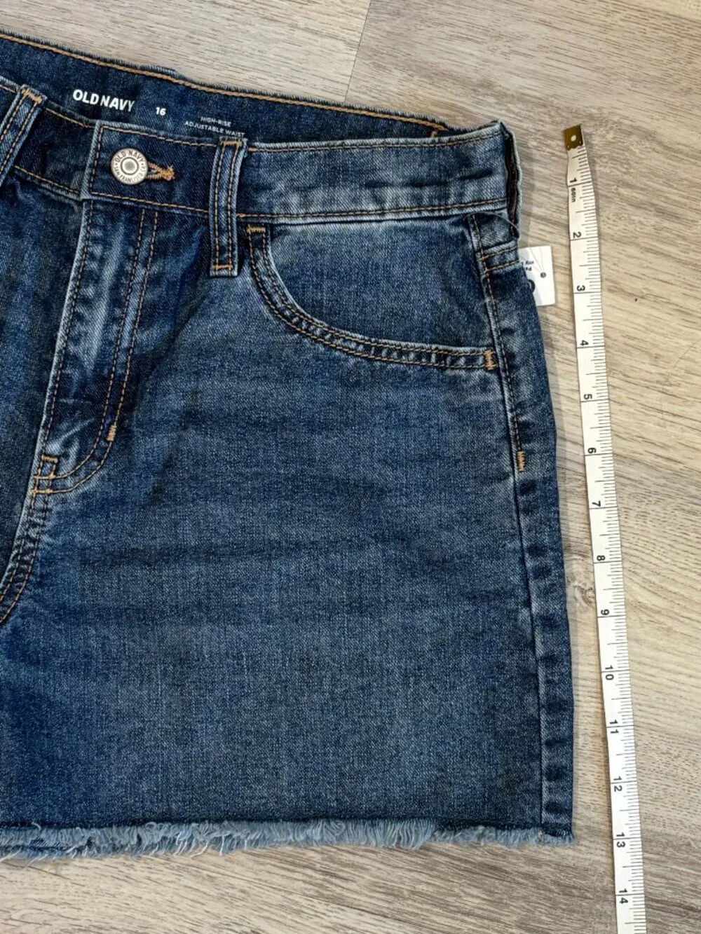 NWT Old Navy High-Rise Adjustable Denim Shorts Girls Size 16
